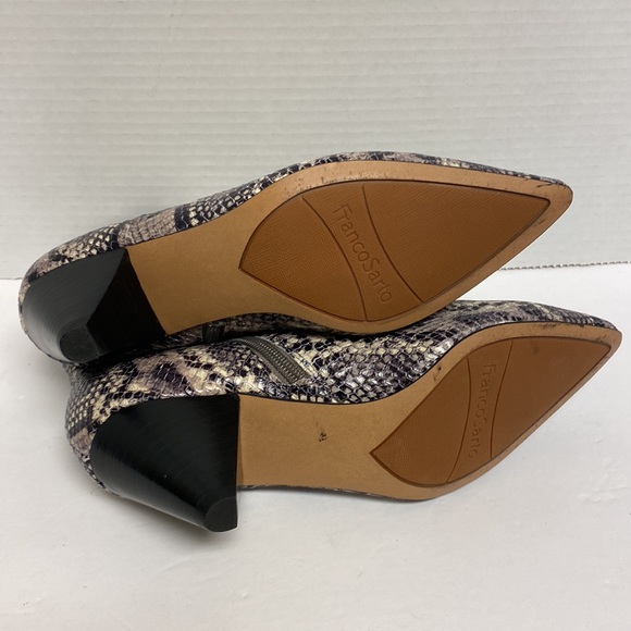 Franco sarto snake skin leather ankle boots size 6.5 - Picture 6 of 7